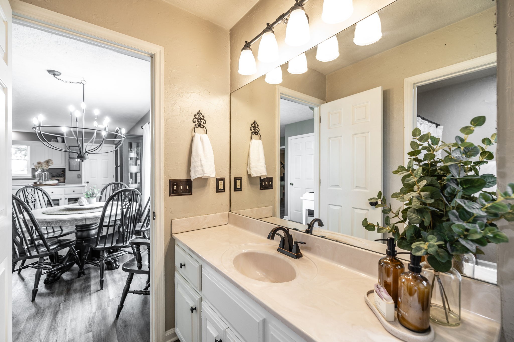 405 Timberlake Drive Springfield, TN 37172 - Photo 29 of 46 a bathroom with a sink mirror and vanity