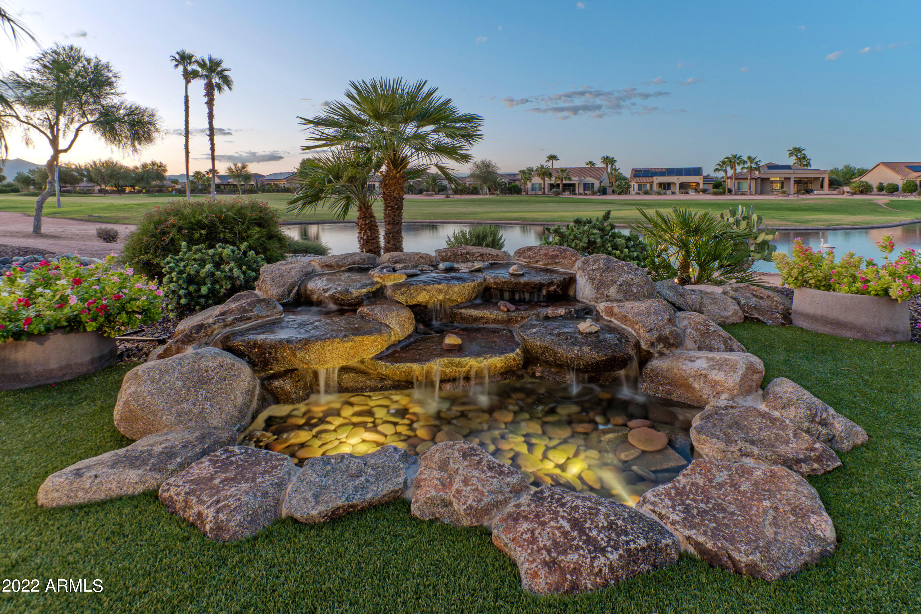 16492 West Berkeley Road Goodyear, AZ 85395 - Photo 28 of 29 Rock water feature