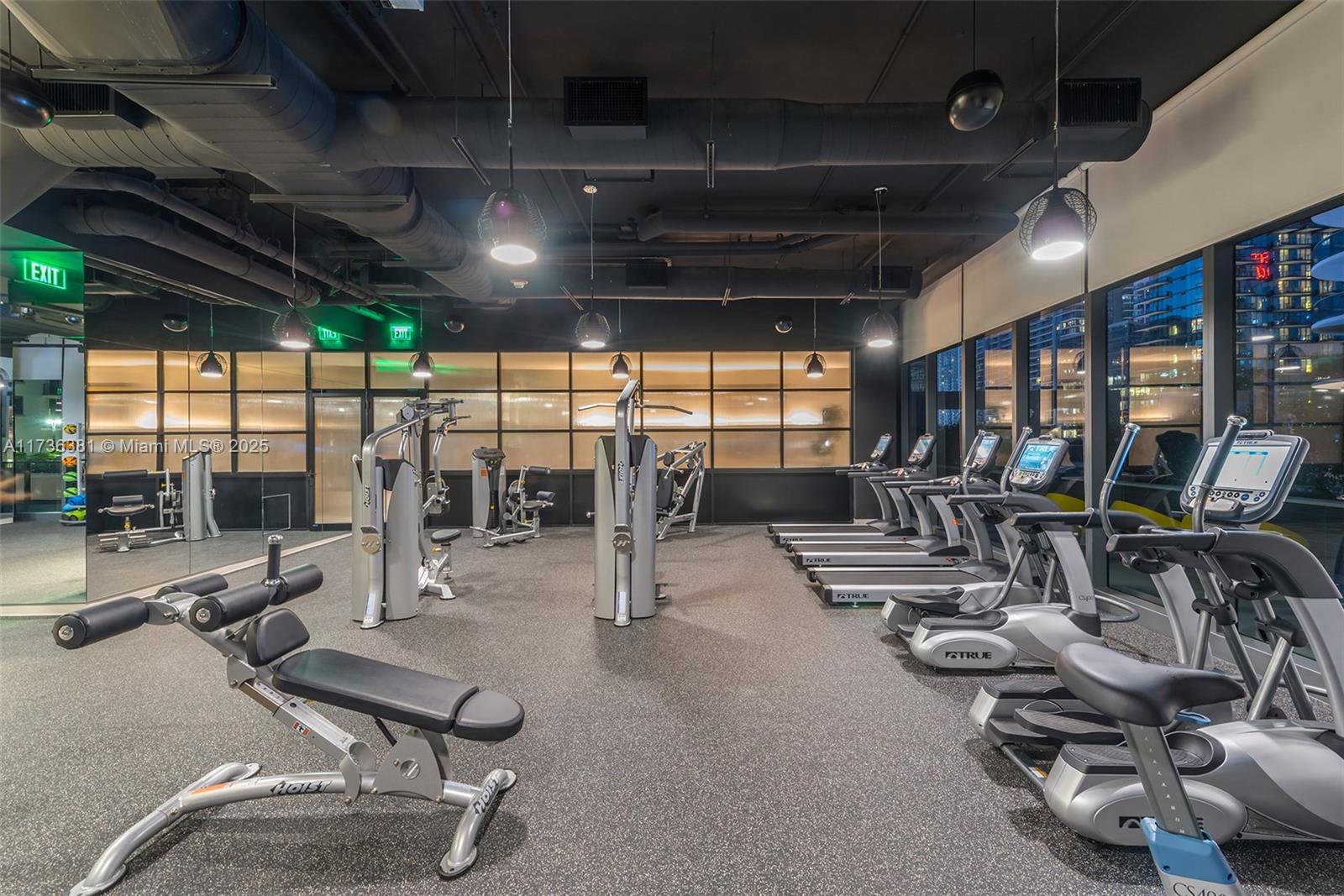 55 Southwest 9th Street, Unit 1701 Miami, FL 33130 - Photo 55 of 58 a view of a room with gym equipment