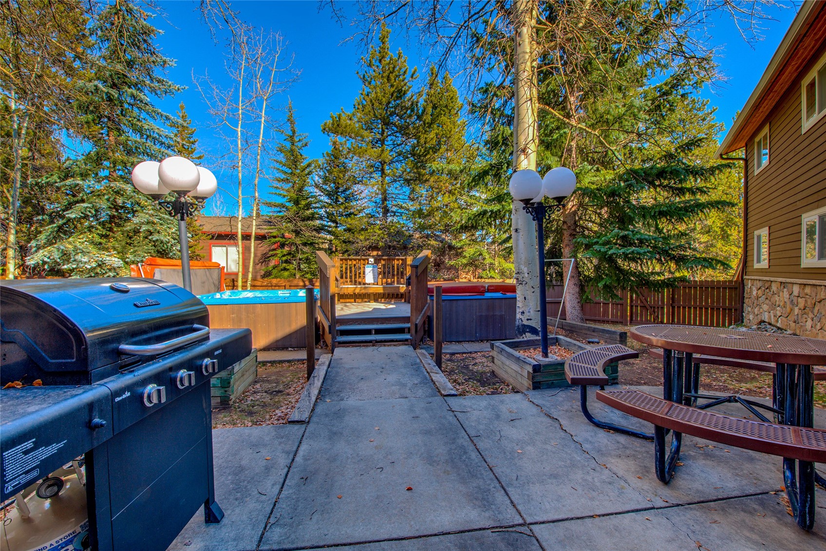 110 Sawmill Road, Unit 7A Breckenridge, CO 80424 - Photo 18 of 27 View of patio / terrace with a wooden deck and grilling area