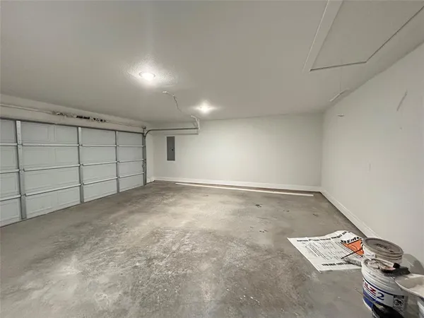 a view of a garage
