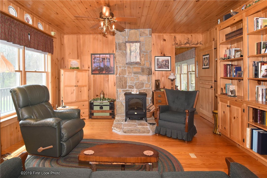 110 South Killingly Road Foster, RI 02825 - Photo 17 of 35 Living room with beautiful built ins