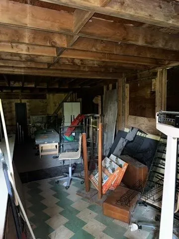 a close view of water heater room