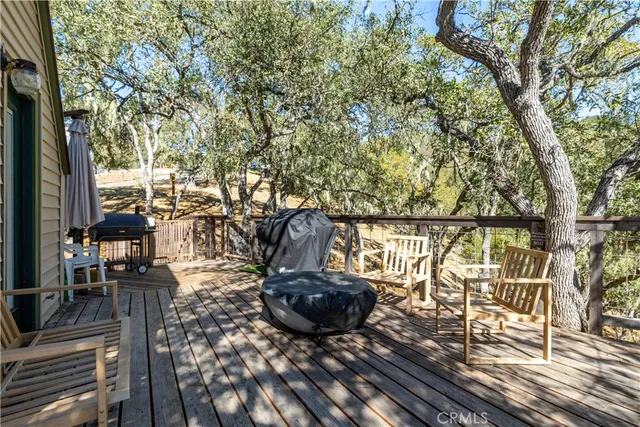 an outdoor space with seating