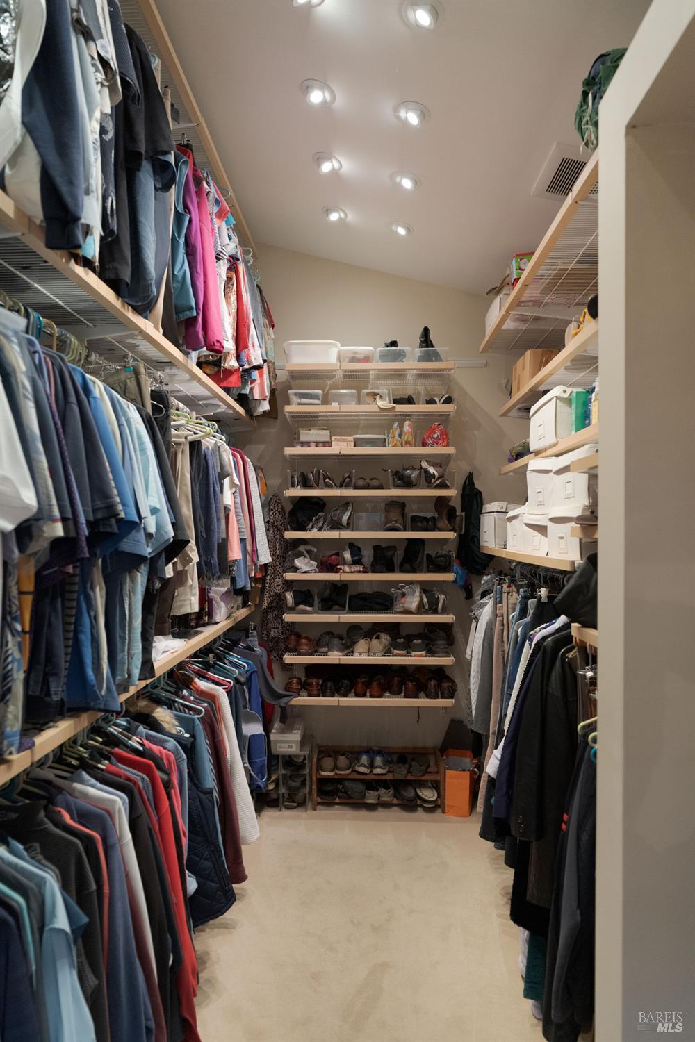 40445 Tide Pool The Sea Ranch, CA 95497 - Photo 37 of 75 a view of walk in closet with clothes and shoes