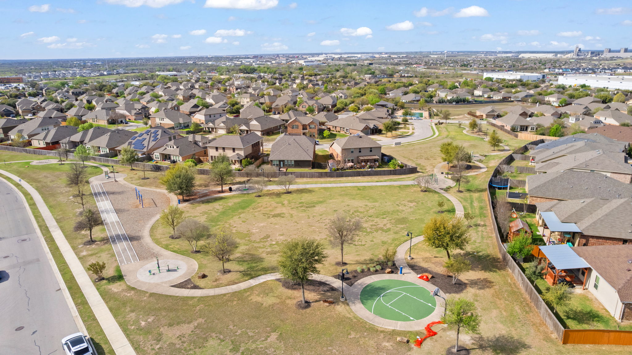 482 Travertine Trail Buda, TX 78610 - Photo 38 of 40 an aerial view of a house with outdoor space
