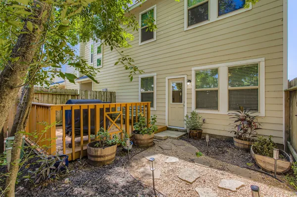 a front view of house with outdoor seating