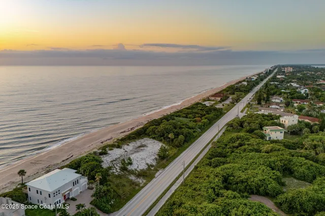 a view of an ocean and beach