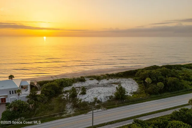 a view of an ocean and beach