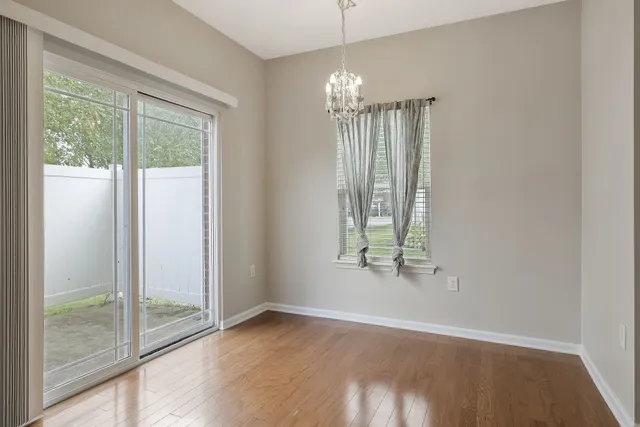 an empty room that has a window