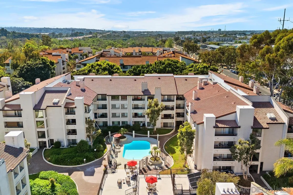 an aerial view of multiple house