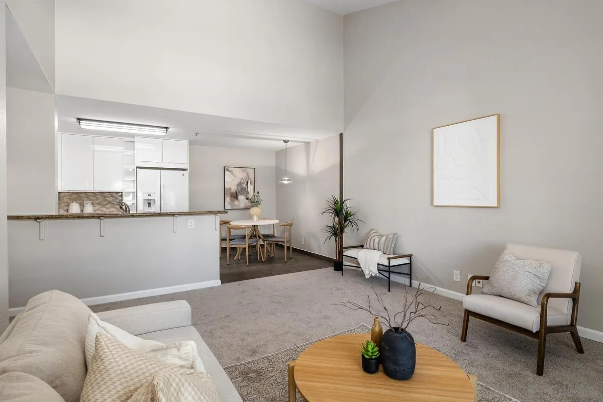 5705 Friars Road, Unit 60 San Diego, CA 92110 - Photo 6 of 49 a living room with furniture and wooden floor