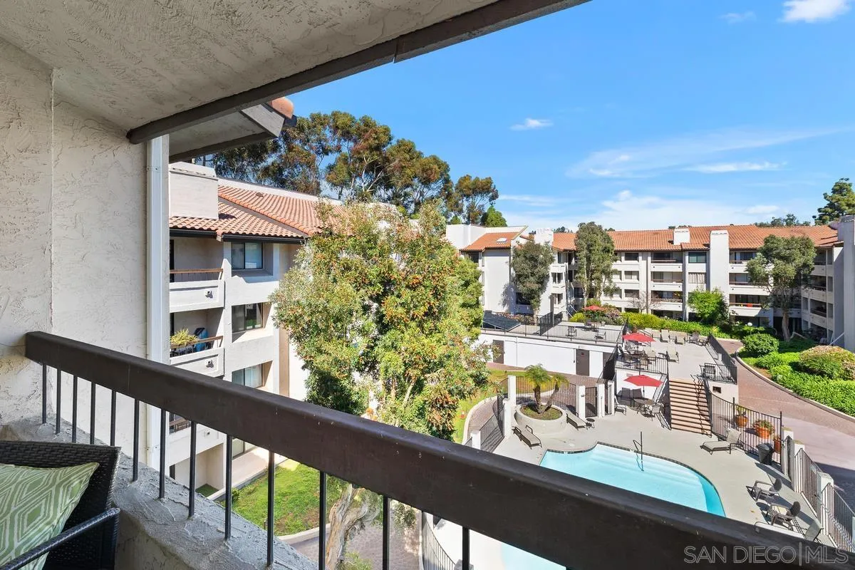5705 Friars Road, Unit 60 San Diego, CA 92110 - Photo 7 of 49 a view of a balcony with an outdoor seating