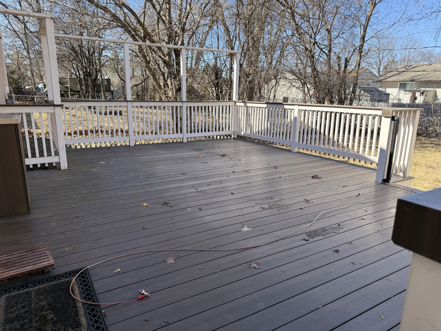 414 Audubon Road Streamwood, IL 60107 - Photo 5 of 6 a view of deck with wooden floor and fence