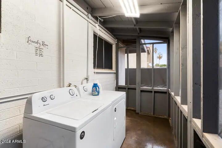 7832 East Heatherbrae Avenue, Unit C Scottsdale, AZ 85251 - Photo 30 of 48 a utility room with dryer and washer