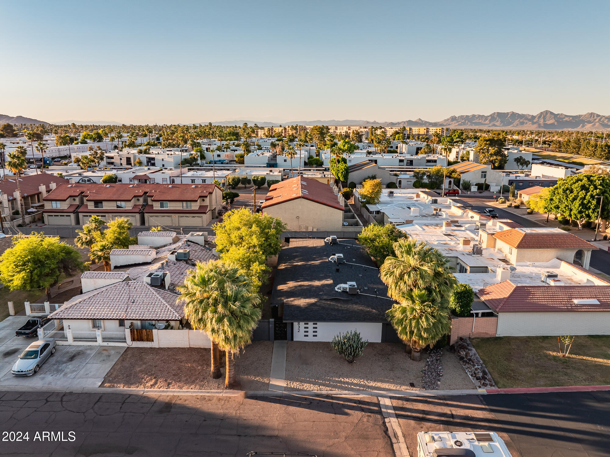 7832 East Heatherbrae Avenue, Unit C Scottsdale, AZ 85251 - Photo 36 of 48 an aerial view of a residential houses with outdoor space
