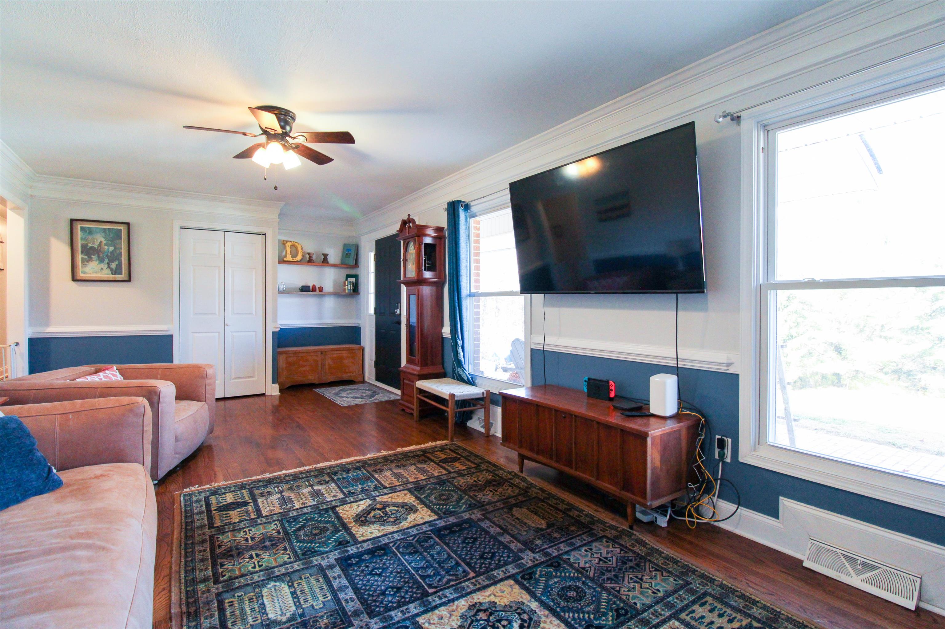169 Calf Mountain Road Waynesboro, VA 22980 - Photo 35 of 74 a living room with furniture and a flat screen tv