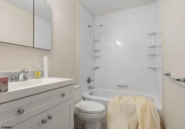 a view of small space with racks on the wall