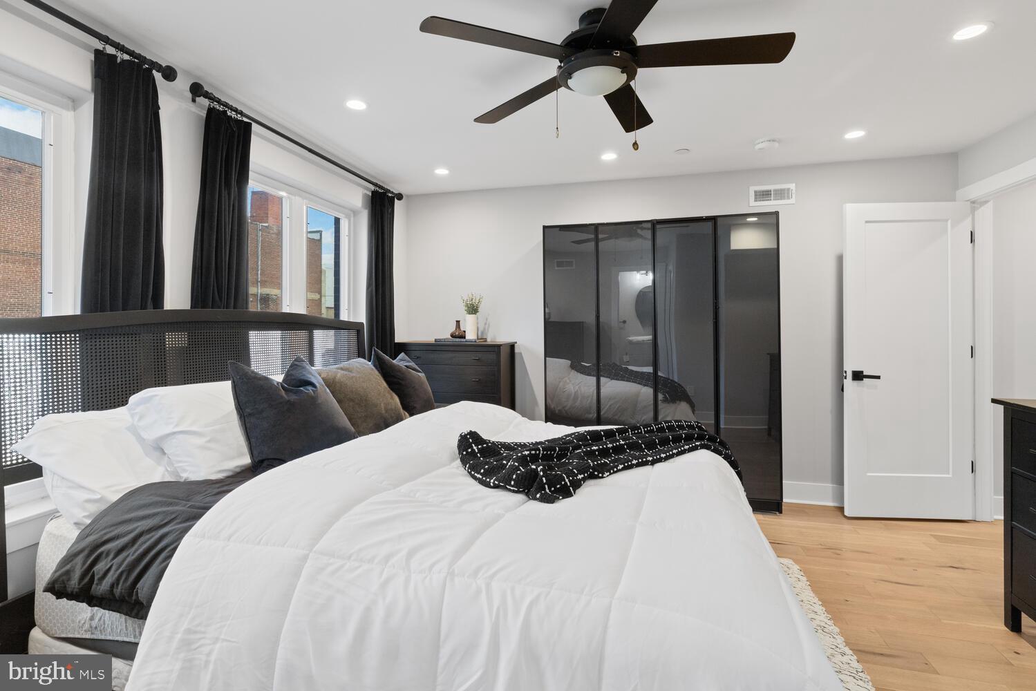 1224 North 26th Street, Unit F1 Philadelphia, PA 19121 - Photo 18 of 25 Modern bedroom with sleek design elements.