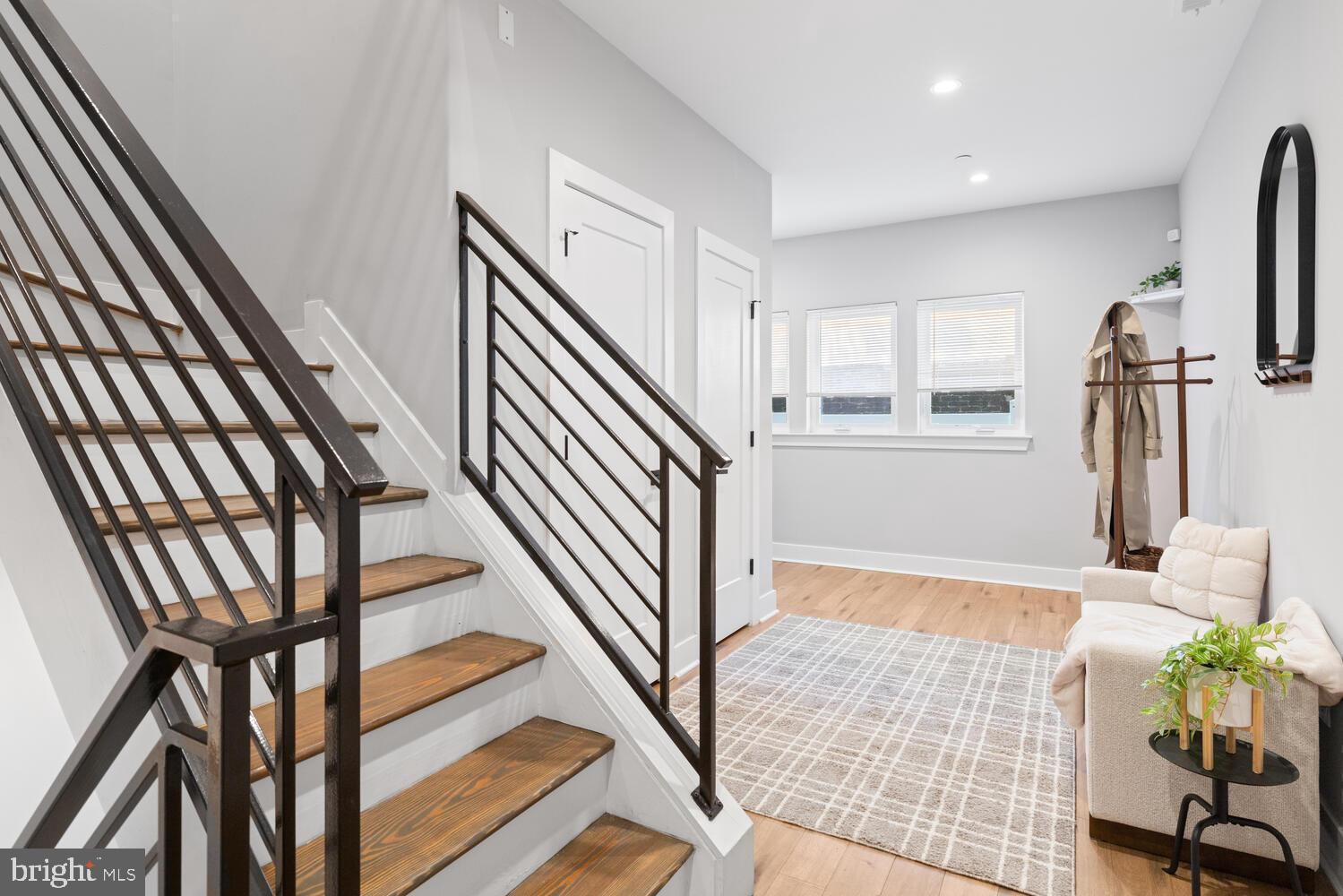 1224 North 26th Street, Unit F1 Philadelphia, PA 19121 - Photo 5 of 25 Modern entryway with stylish staircase.