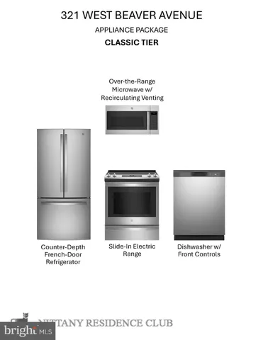 a picture of a bench in front of a microwave