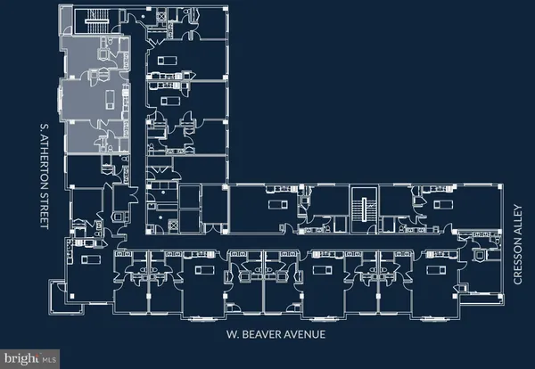 a black building with glass windows