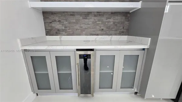 a view of wooden door