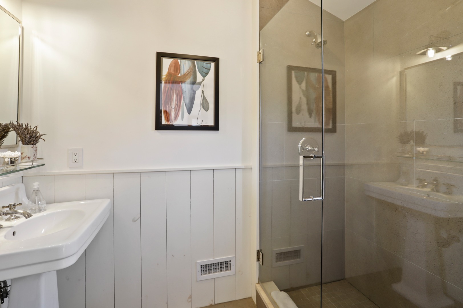 9 Ridge Hill Road Chilmark, MA 02535 - Photo 37 of 48 a bathroom with a sink a toilet and shower