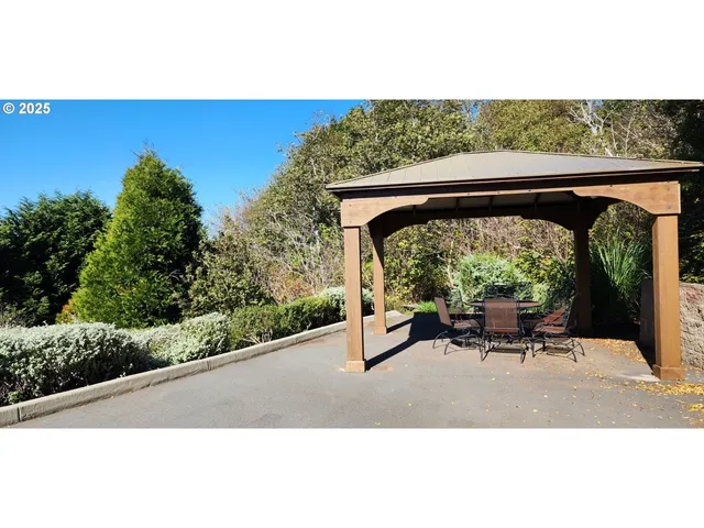 a view of outdoor space with seating area