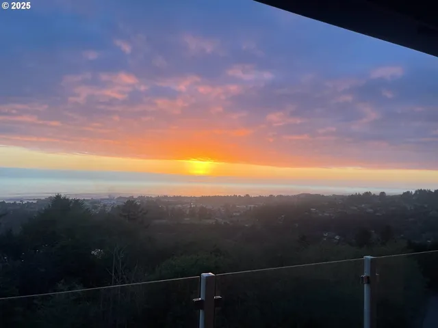 a view of city and mountain