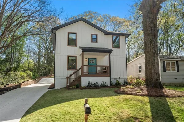 front view of house with a yard