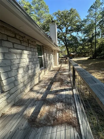 a view of backyard of house