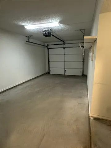 a view of a garage