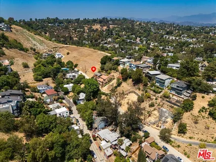 an aerial view of multiple house