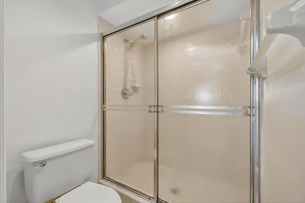 a view of small space with racks on the wall