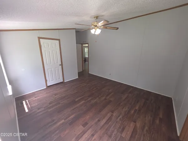 a view of small space with sliding door