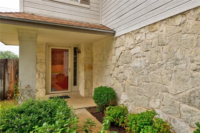 a view of front door of house