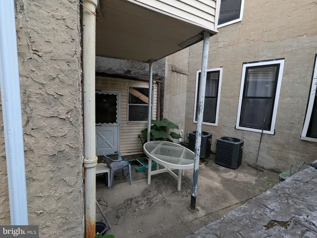 a outdoor space with furniture