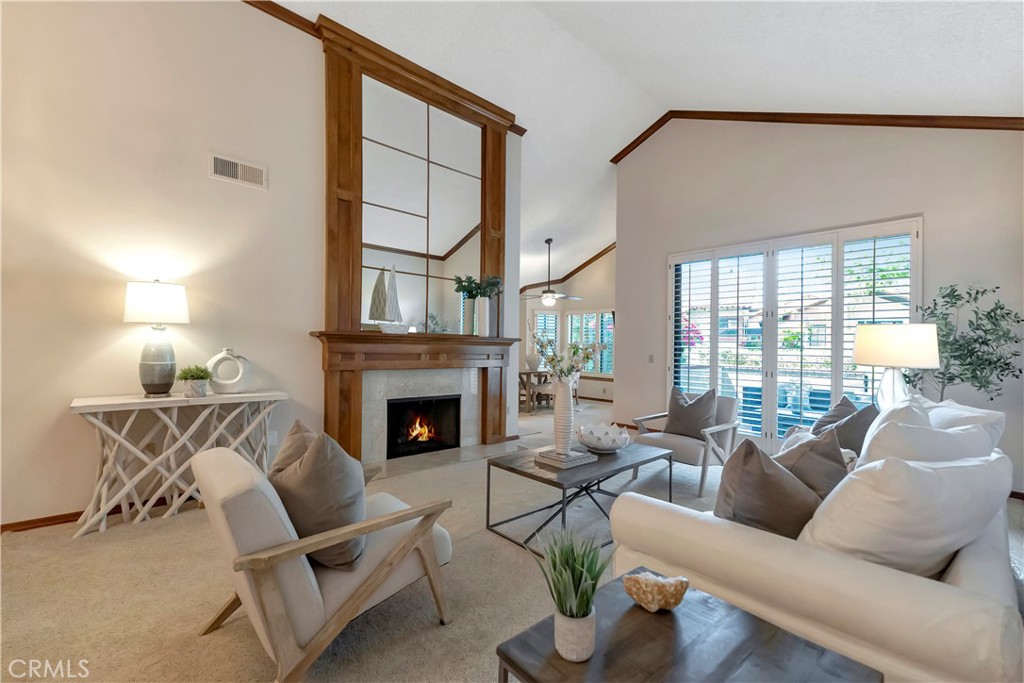 6225 Riviera Circle Long Beach, CA 90815 - Photo 11 of 51 DRAMATIC WOOD FRAMED FIREPLACE