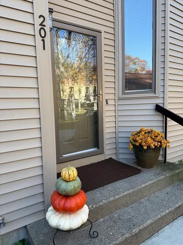 a view of a porch with furniture