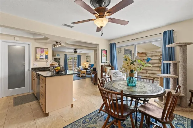 a view of a livingroom and dining room