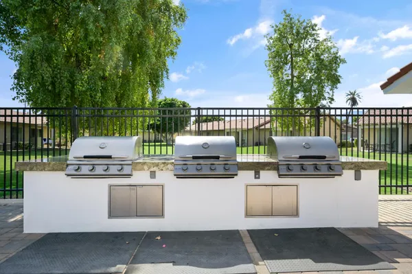 a couple of appliances sitting in a roof deck