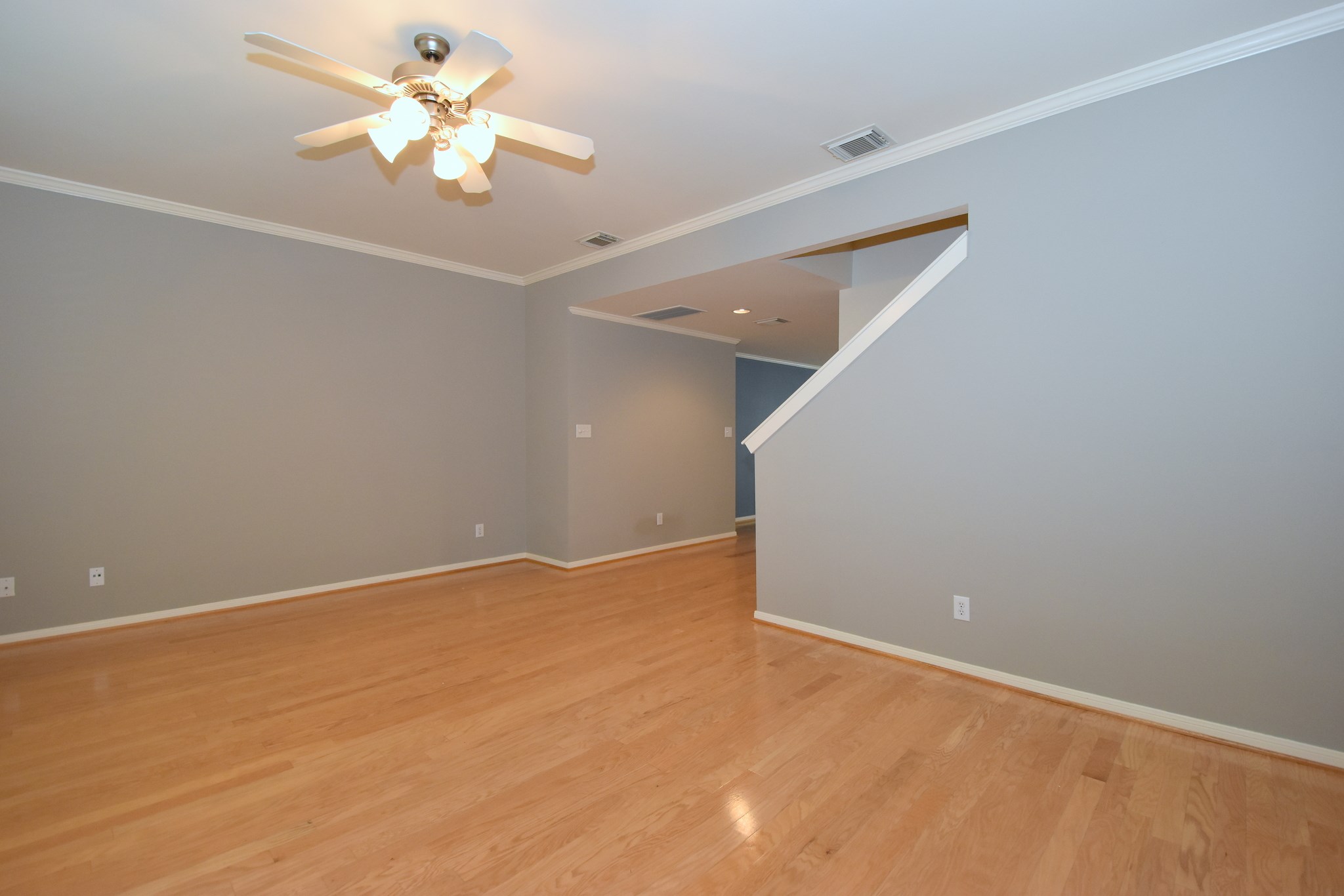 1267 West 17th Street Houston, TX 77008 - Photo 8 of 22 Spacious and serene living space with elegant hardwood floors and modern lighting, perfect for relaxation and entertainment.