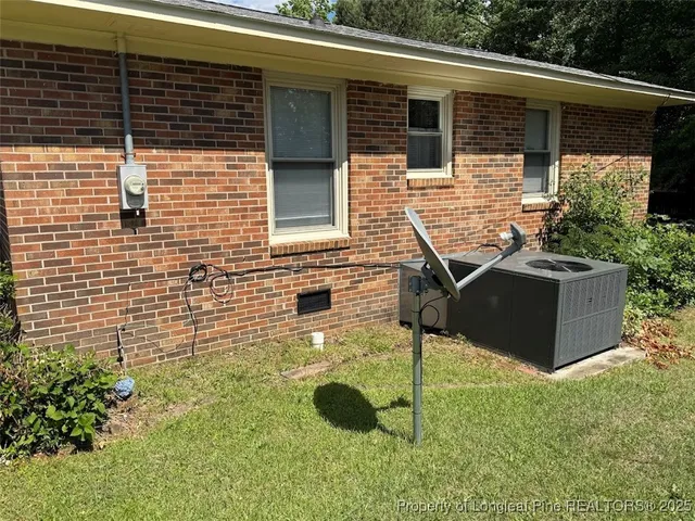 a view of a park with a slide