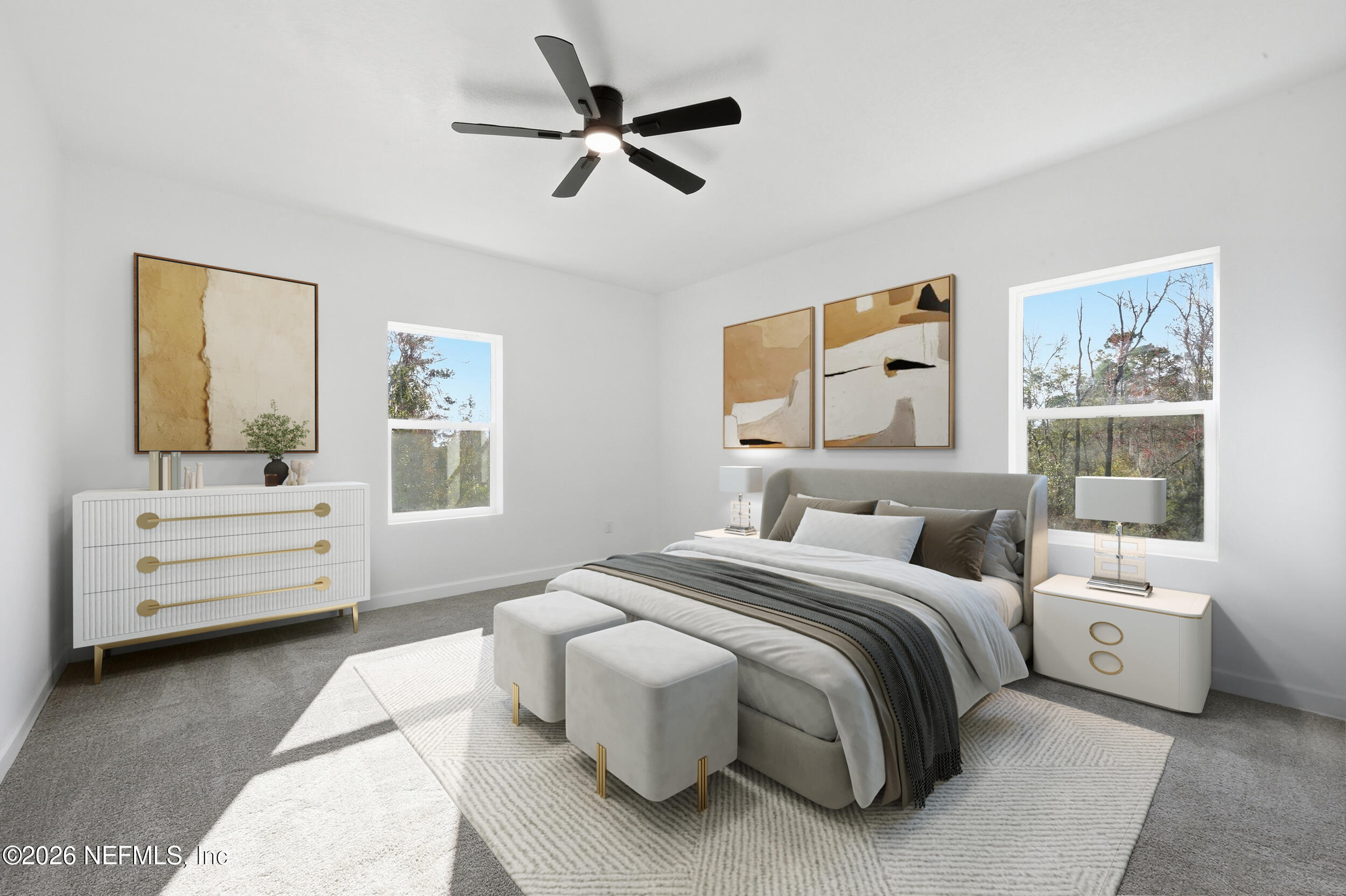 4199 Pine Road Orange Park, FL 32065 - Photo 37 of 44 a bedroom with a large bed and a window