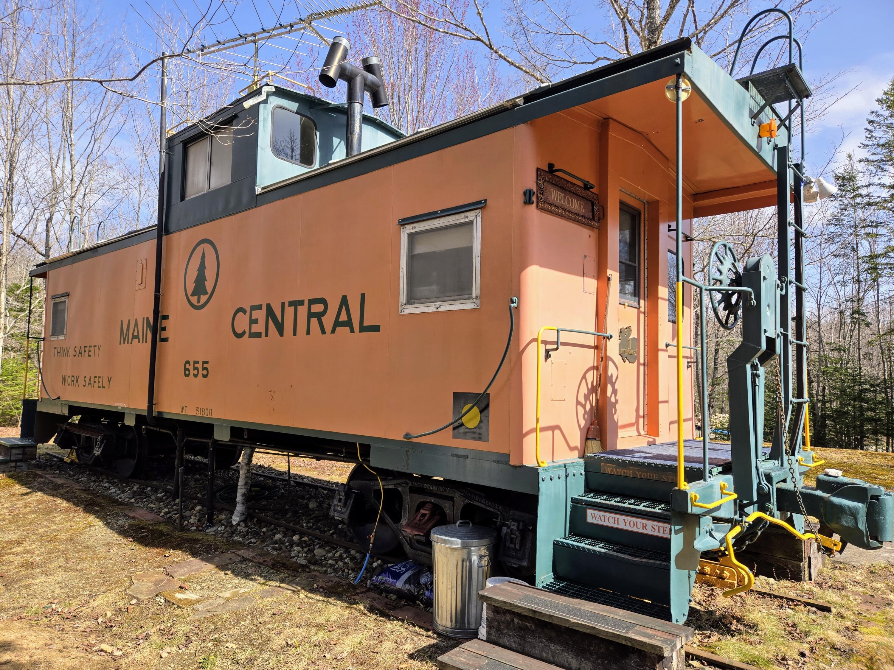136 Calvin Gray Road Madrid Township, ME 04966 - Photo 48 of 53 Maine Central Railroad Caboose 655