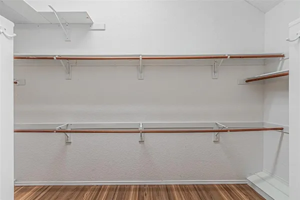 a close view of closet