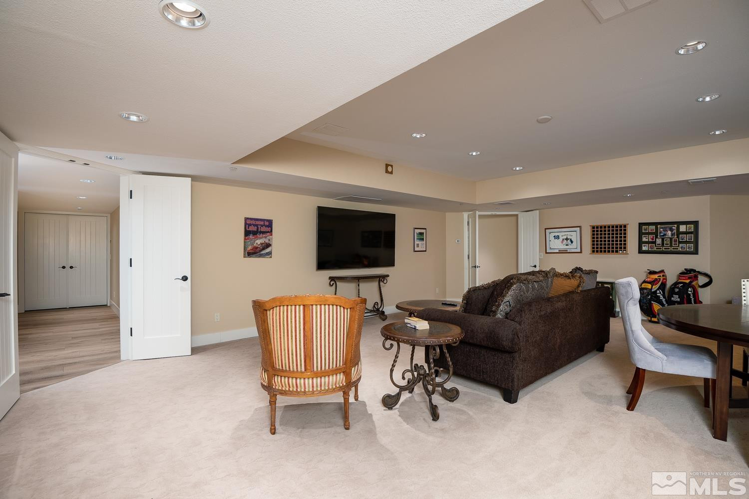 281 Fredricksburg Road Gardnerville, NV 89460 - Photo 32 of 38 a living room with furniture and a flat screen tv