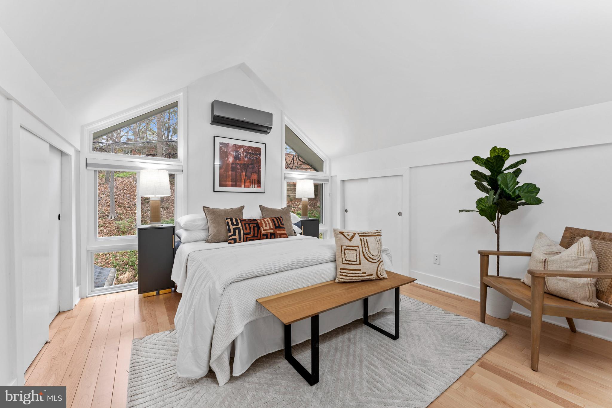 6522 Walhonding Road Bethesda, MD 20816 - Photo 41 of 76 a bed room with a bed and a potted plant