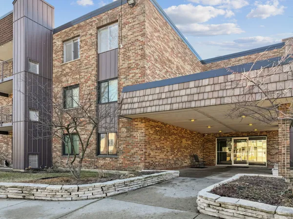 a front view of a building